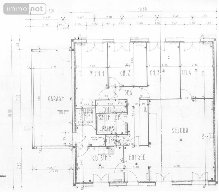 Maison a vendre Huismes 37420 Indre-et-Loire 100 m2 5 pièces 187200 euros