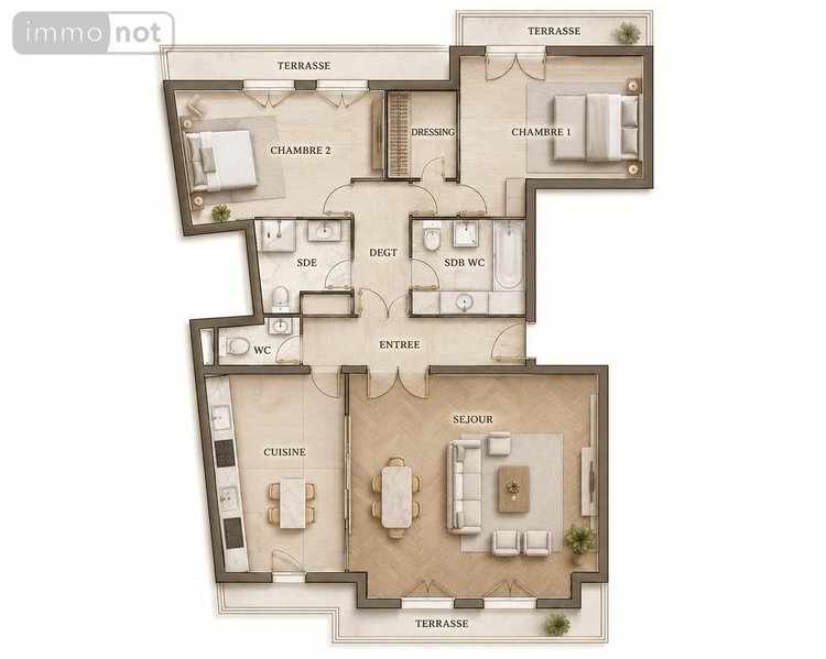 Appartement a vendre Paris 16e arrondissement 75016 Paris 102 m2 3 pièces 1260000 euros