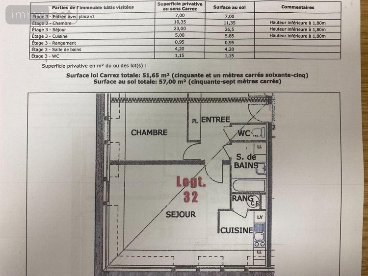 Location appartement Villedieu-sur-Indre 36320 Indre 51 m2 3 pièces 525 euros