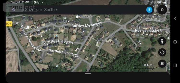 Terrain a batir a vendre La Suze-sur-Sarthe 72210 Sarthe 500 m2  35000 euros