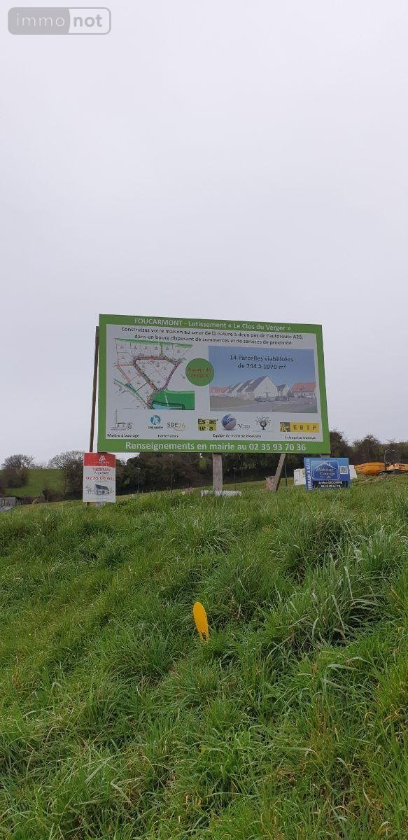 Terrain a batir a vendre Foucarmont 76340 Seine-Maritime 789 m2  25090 euros
