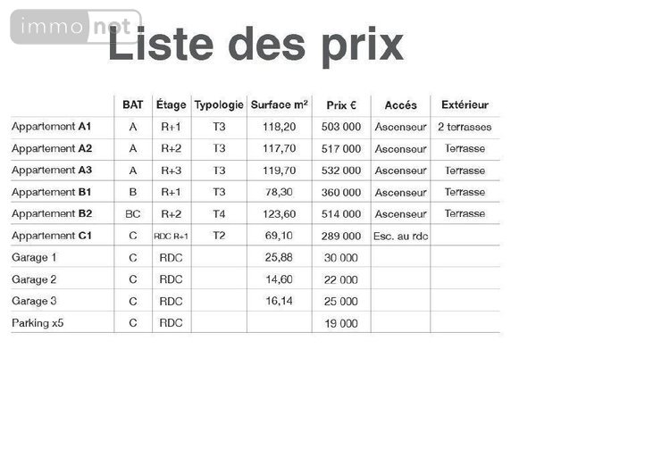 Appartement a vendre Hazebrouck 59190 Nord 70 m2  297670 euros