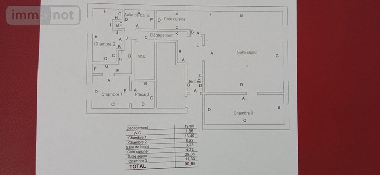Appartement a vendre Langres 52200 Haute-Marne 90 m2 4 pièces 97200 euros
