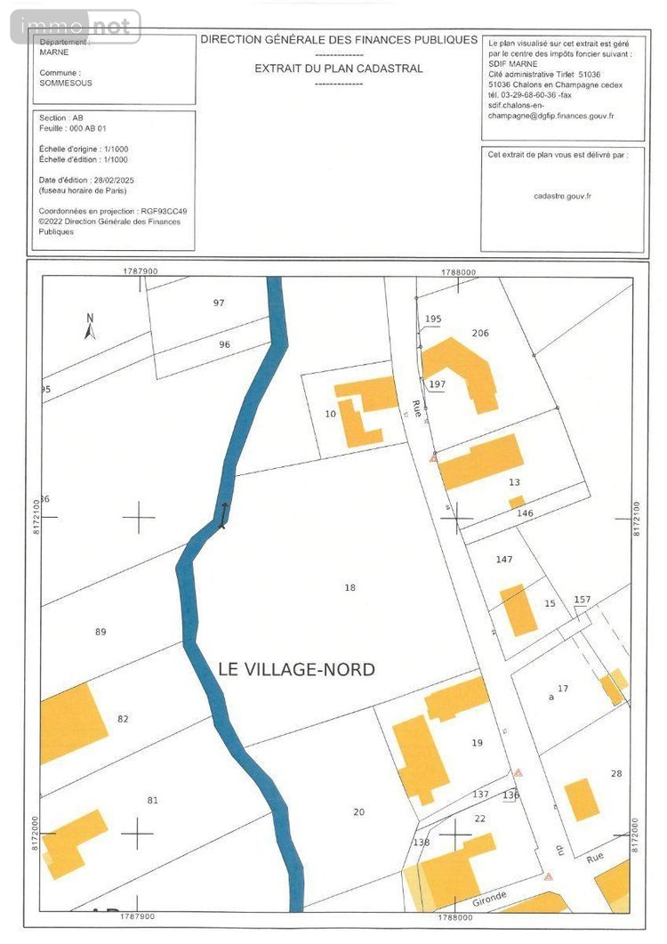 Terrain a batir a vendre Sommesous 51320 Marne 6000 m2  70868 euros