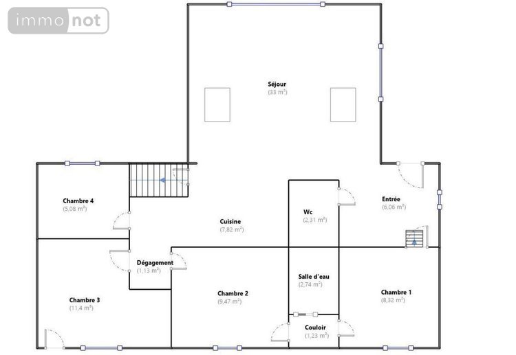Maison a vendre Guécélard 72230 Sarthe 89 m2  173250 euros