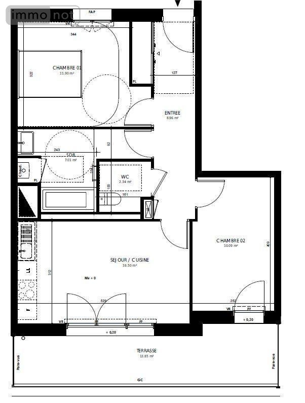 Appartement a vendre Acigné 35690 Ille-et-Vilaine 56 m2 3 pièces 251520 euros