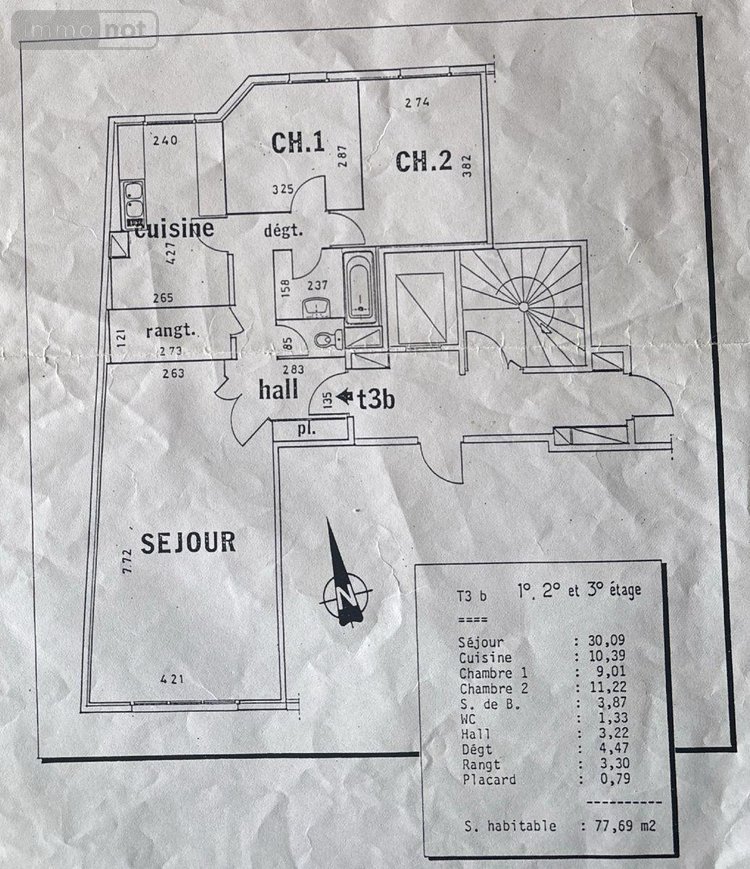 Appartement a vendre Lyon 7e Arrondissement 69007 Rhône 77 m2 3 pièces 330000 euros