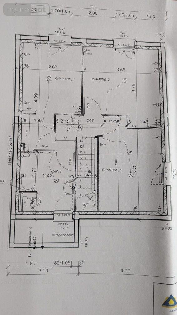Maison a vendre Pordic 22590 Côtes-d'Armor 90 m2 4 pièces 271985 euros