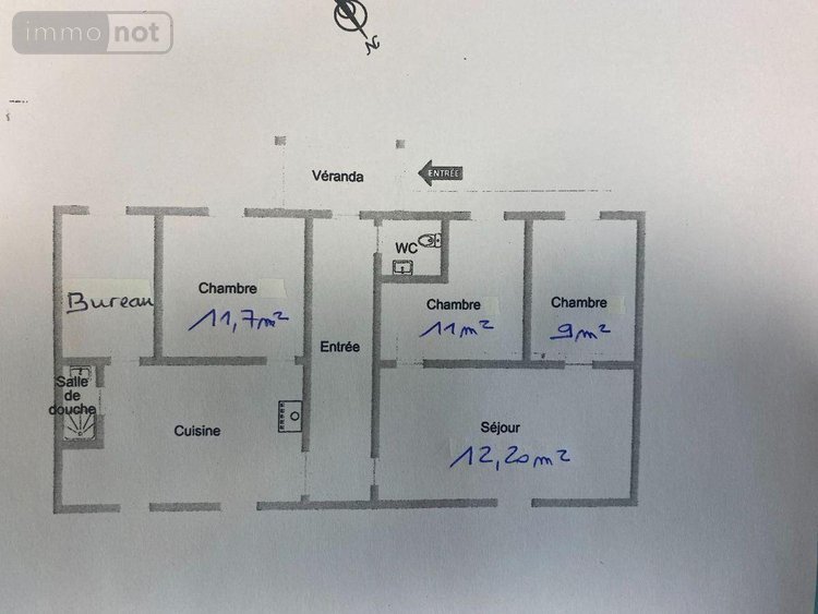 Maison a vendre Villedieu-sur-Indre 36320 Indre 74 m2 4 pièces 62680 euros