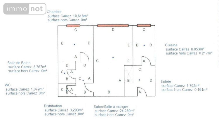 Location appartement Neufchâtel-en-Bray 76270 Seine-Maritime 56 m2  700 euros