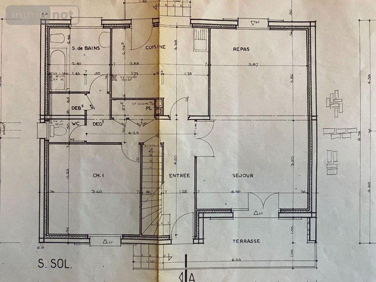 Maison a vendre Villedieu-sur-Indre 36320 Indre 113 m2 4 pièces 149600 euros