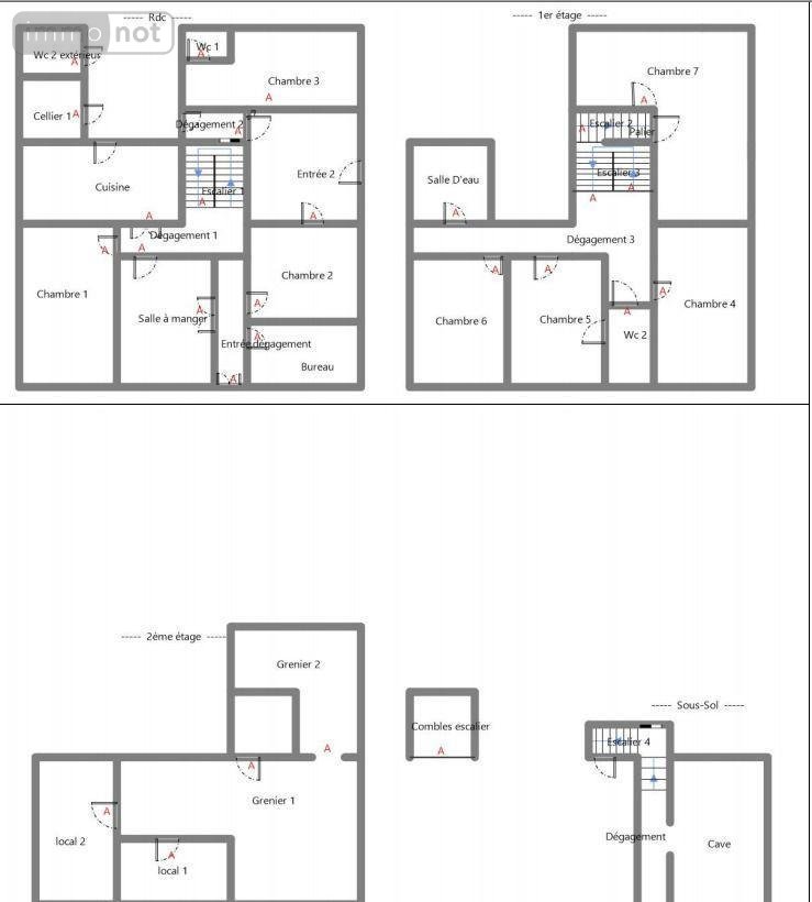 Maison a vendre Écueillé 36240 Indre 210 m2 10 pièces 49500 euros