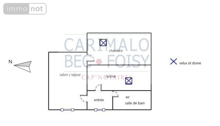 Appartement a vendre Bonneval 28800 Eure-et-Loir 44 m2 2 pièces 55000 euros