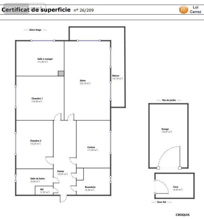 Appartement a vendre Vesoul 70000 Haute-Saône 99 m2 2 pièces 149120 euros