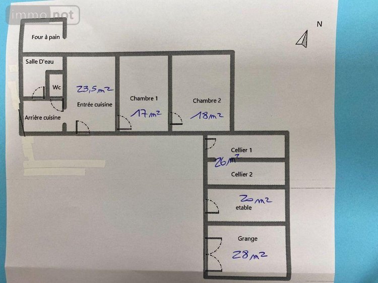 Maison a vendre Argy 36500 Indre 72 m2 3 pièces 48900 euros