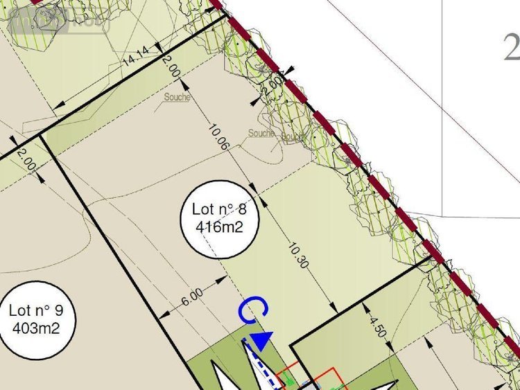 Terrain a batir a vendre Saint-Erblon 35230 Ille-et-Vilaine 473 m2  105600 euros