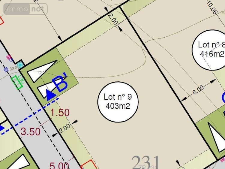 Terrain a batir a vendre Saint-Erblon 35230 Ille-et-Vilaine 473 m2  105600 euros