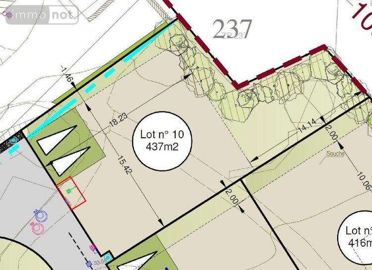 Terrain a batir a vendre Saint-Erblon 35230 Ille-et-Vilaine 473 m2  105600 euros