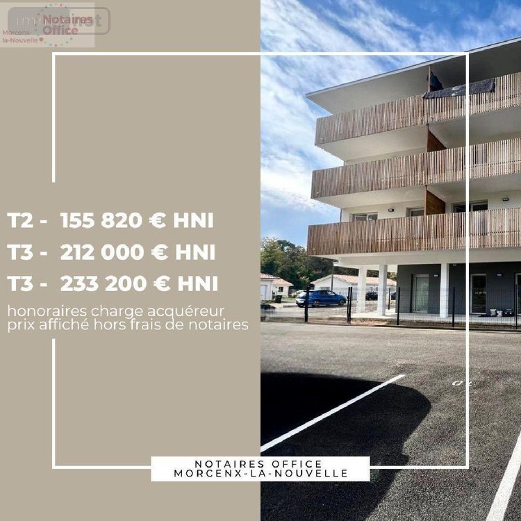 Appartement a vendre Mont-de-Marsan 40000 Landes 69 m2 3 pièces 233200 euros