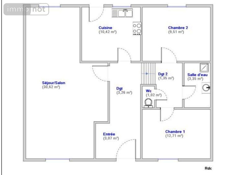 Maison a vendre Le Mans 72000 Sarthe 75 m2  157500 euros