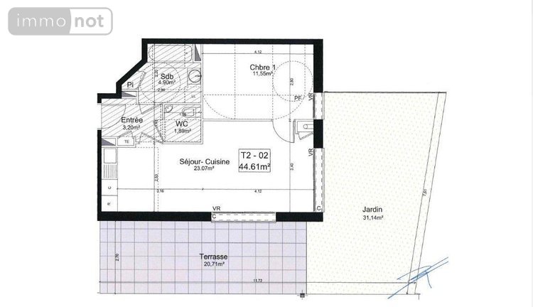 Appartement a vendre Rennes 35000 Ille-et-Vilaine 44 m2 2 pièces 262000 euros
