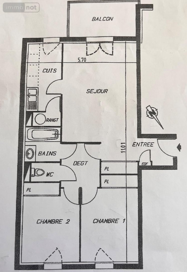 Appartement a vendre Fismes 51170 Marne 62 m2 3 pièces 90000 euros